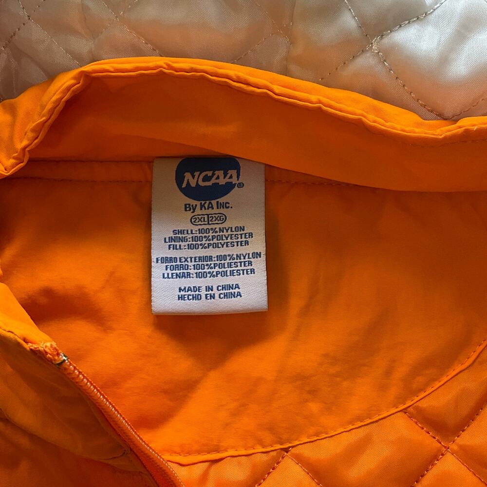 Tennessee Volunteers NCAA Jacket Mens 2XL Orange White Pullover Anorak Hooded - Picture 6 of 9